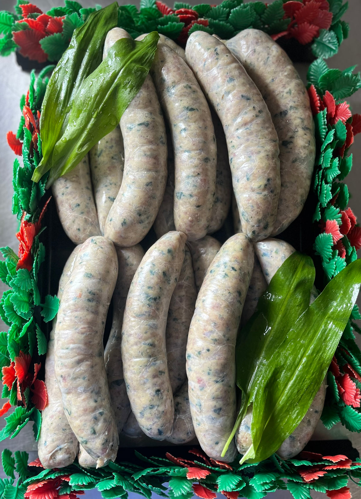 FRESH PORK WILD LEEK& GARLIC SAUSAGES (2LB)