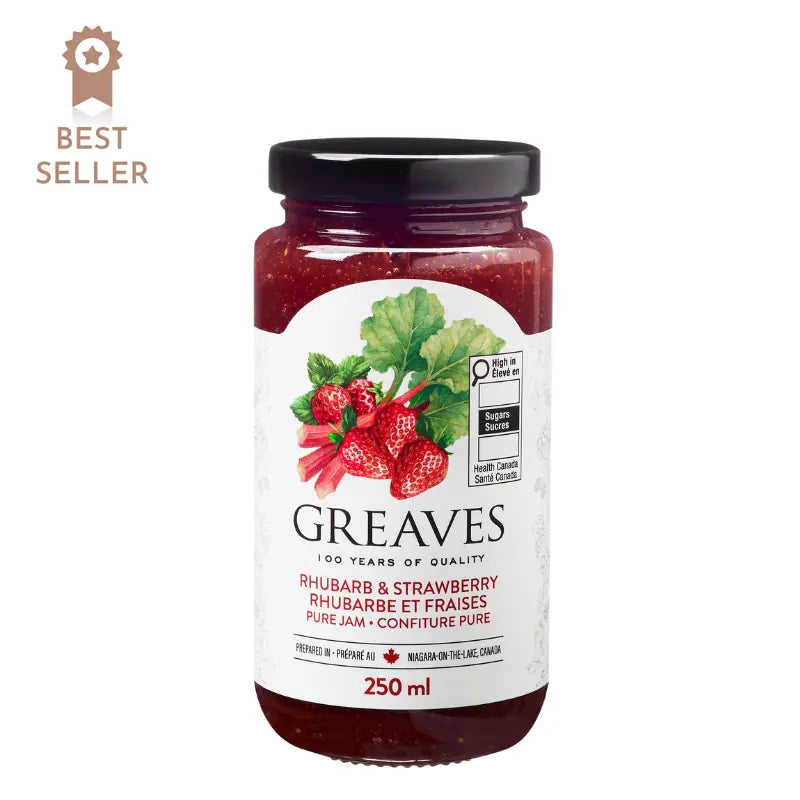 Greaves Rhubarb & Strawberry Jam (250ml)