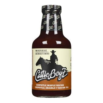 CATTLE BOYZ Chipotle, Mapple And Bacon Flavoured BBQ Sauce(490 mL)