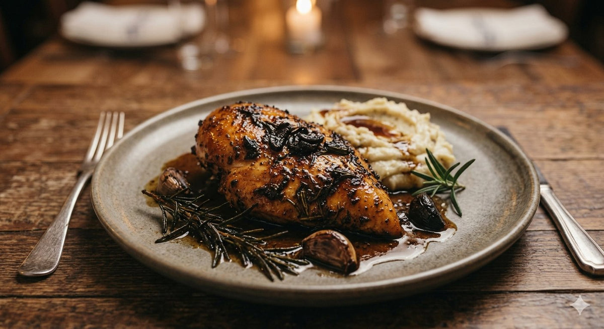 FRESH BLACK GARLIC CHICKEN BREAST
