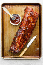 FRESH  MARINATED MAPLE BOURBON PORK BACK RIBS (2LB)