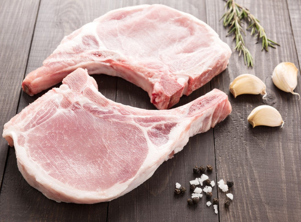 PORK CHOPS BONE IN (1LB)