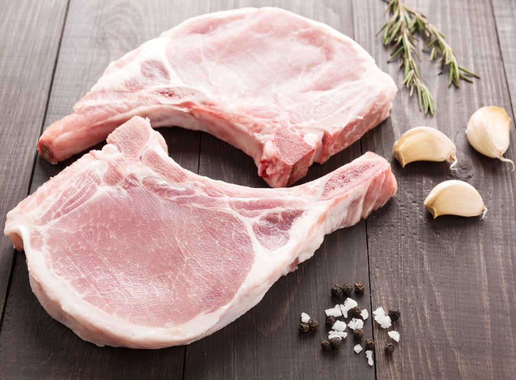 PORK CHOPS BONE IN (1LB)